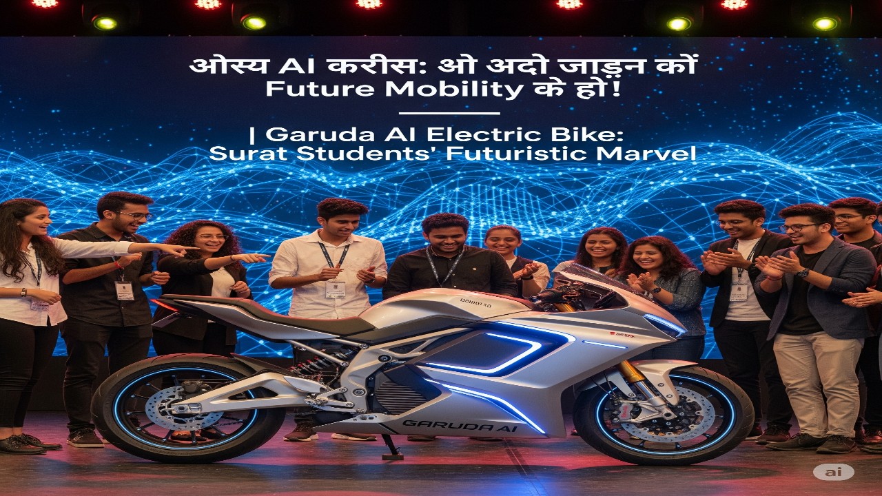 Garuda Bike का डिजाइन हॉलीवुड की साइंस फिक्शन फिल्मों से कम नहीं! बाइक की सबसे खास बात है इसके बड़े हबलेस व्हील्स, मॉडर्न सीटिंग पोजिशन और बिना आवाज घूमने की क्षमता। छात्र शिवम मौर्या, गुरप्रीत अरोड़ा और गणेश ने मिलकर इसे तैयार किया, जिसमें 70% पार्ट्स खुद अपने वर्कशॉप में कैरेक्टर किए गए और बाकी Scrapyard से लिये गए। आगे का टायर Harley Davidson और पीछे का टायर Hayabusa बाइक से लिया गया है.