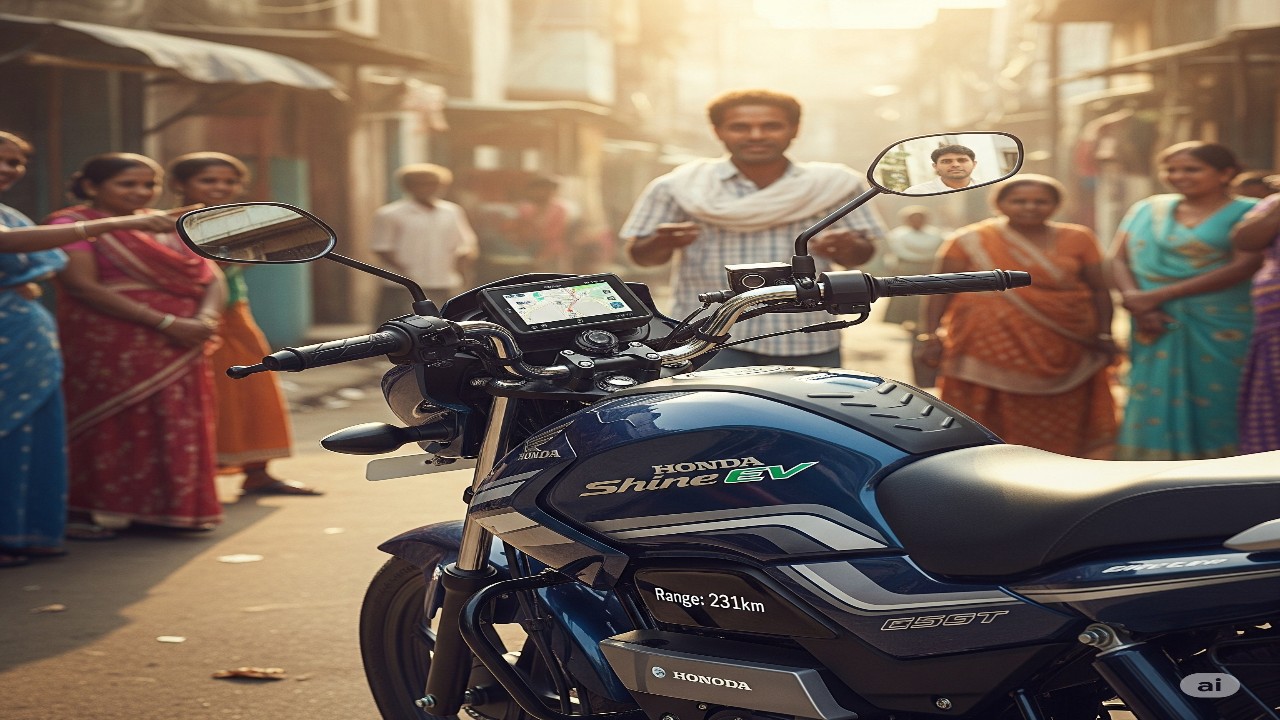 Honda Shine Electric l होंडा शाइन इलेक्ट्रिक: 231KM रेंज और स्मार्ट फीचर्स वाली गरीबों की पसंदीदा इलेक्ट्रिक बाइक