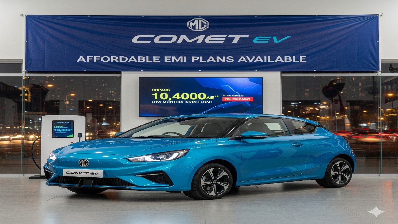 MG Comet EV: देश की सबसे सस्ती इलेक्ट्रिक कार पर EMI प्लान, सिर्फ 7.30 लाख में | MG Comet EV: Cheapest Electric Car EMI Details In India