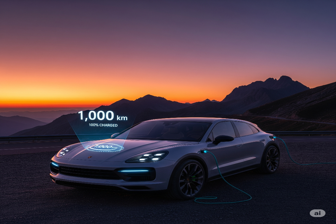 पोर्शे कायेन ईवी: एक चार्ज में दिल्ली से मुंबई | Porsche Cayenne EV – 1,000km Range in Single Charge image banao