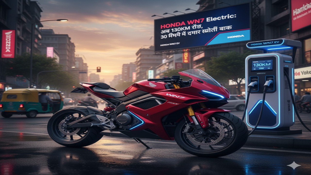 होन्डा WN7 Electric: 130KM रेंज और 30 मिनट चार्जिंग में दमदार स्पोर्टी बाइक | Honda WN7 EV"