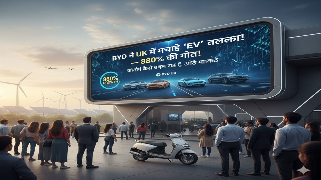 “BYD ने UK में मचाई ‘EV’ तहलका — 880% की ग्रोथ! जानिए कैसे बदल रहा है ऑटो मार्केट