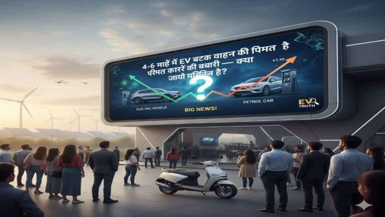 4-6 महीने में EV बन सकती है पेट्रोल कारों की बराबरी — क्या मुमकिन है?”