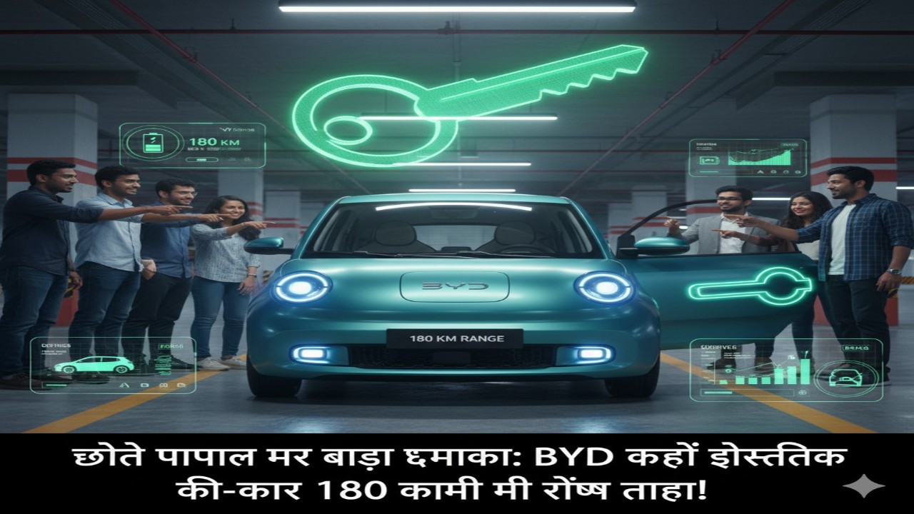 छोटे पैमाने पर बड़ा धमाका: BYD की नई इलेक्ट्रिक की-कार 180 किमी की रेंज के साथ!