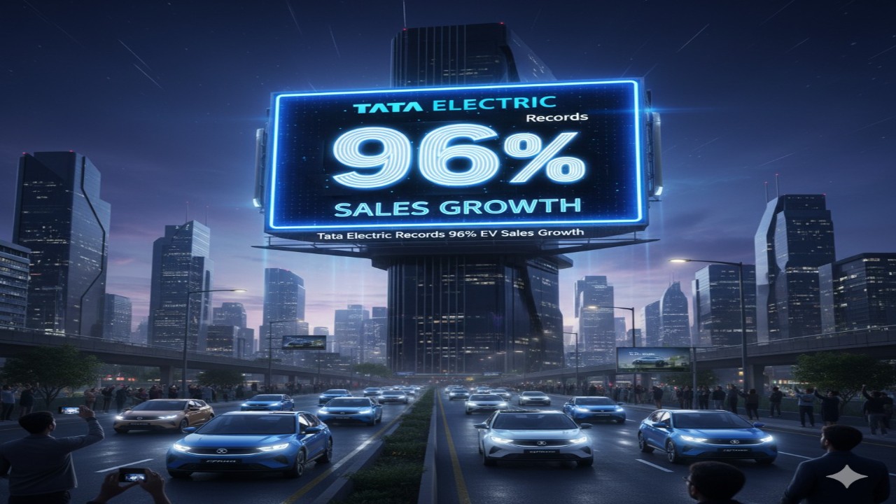 टाटा इलेक्ट्रिक का धमाका: 96% की बिक्री बढ़ी | Tata Electric Records 96% EV Sales Growth