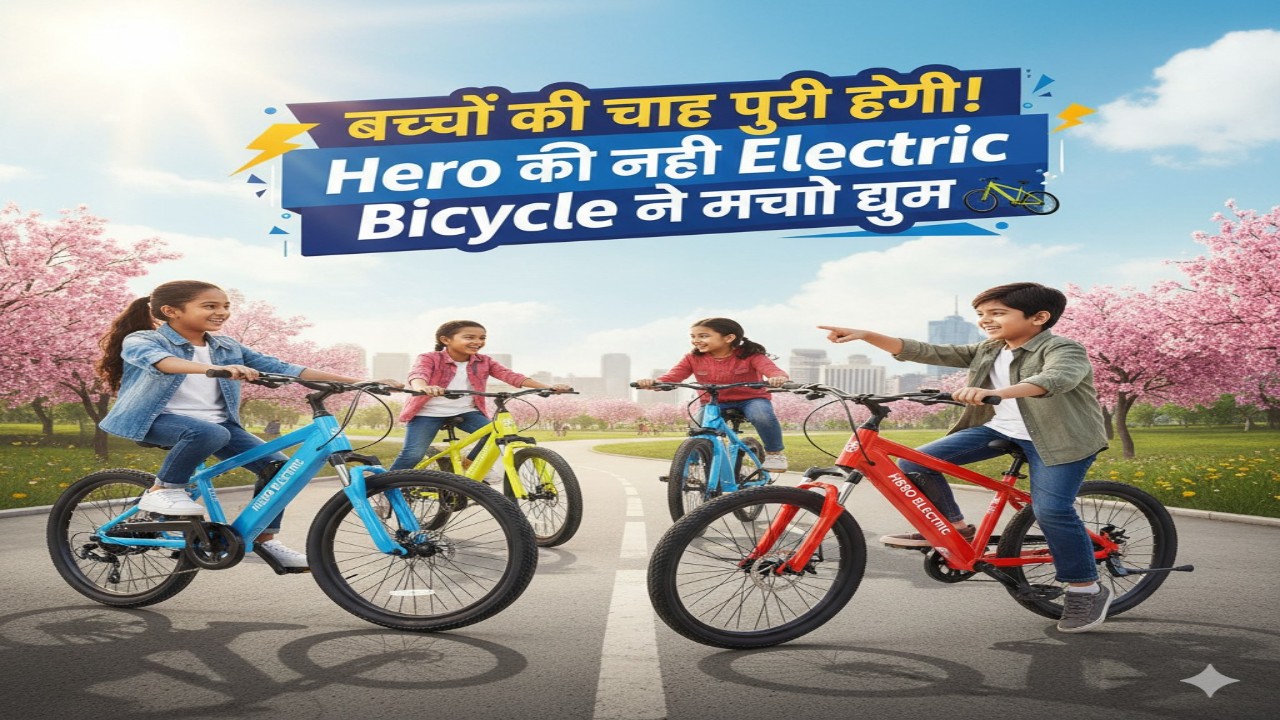 बच्चों की चाह पूरी होगी! Hero की नई Electric Bicycle ने मचाई धूम 🚲⚡ Image Banao