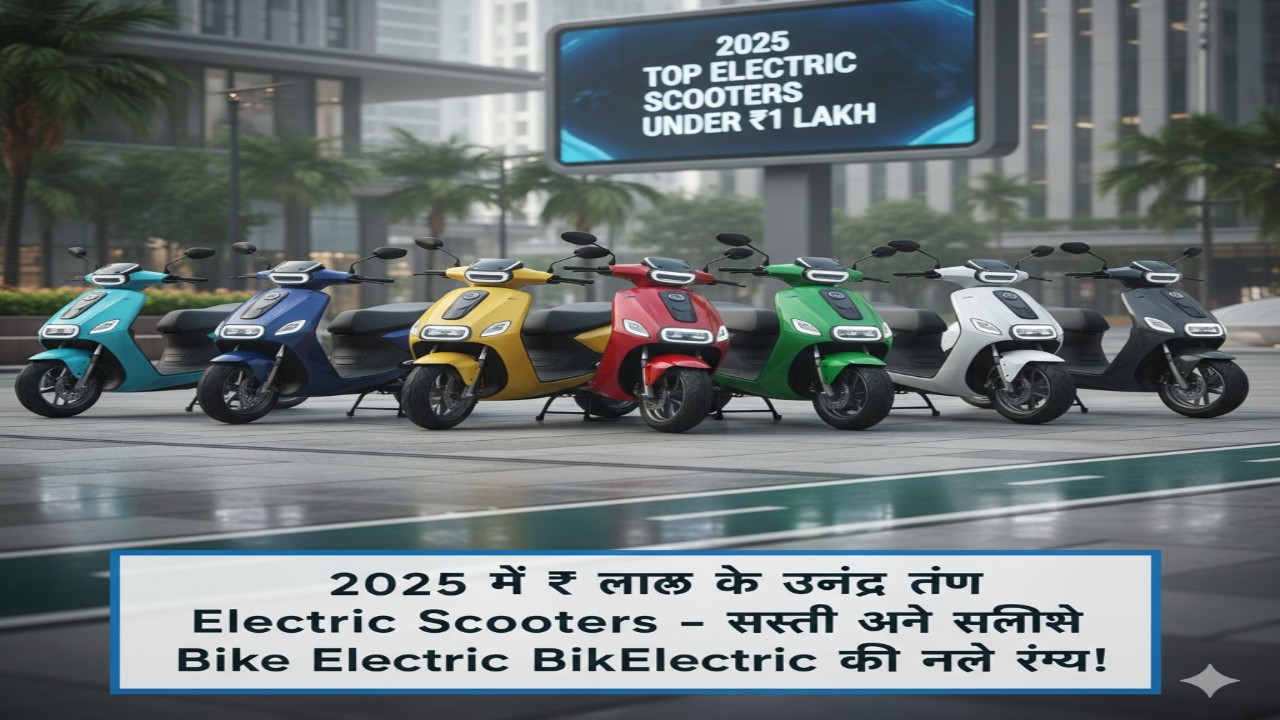 2025 में ₹1 लाख के अंदर टॉप Electric Scooters – सस्ती और स्टाइलिश Bike Electric की नई रेंज!