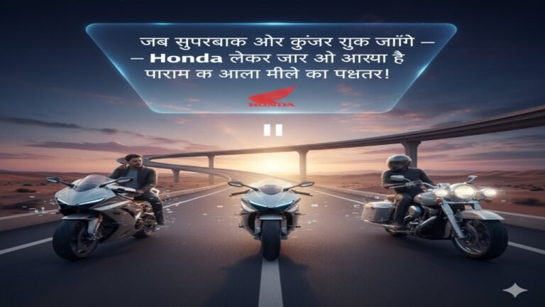 “जब सुपरबाइक और क्रूज़र रुक जाएँगे — Honda लेकर आ रहा है पावर व आराम का अगला मील का पत्थर!”