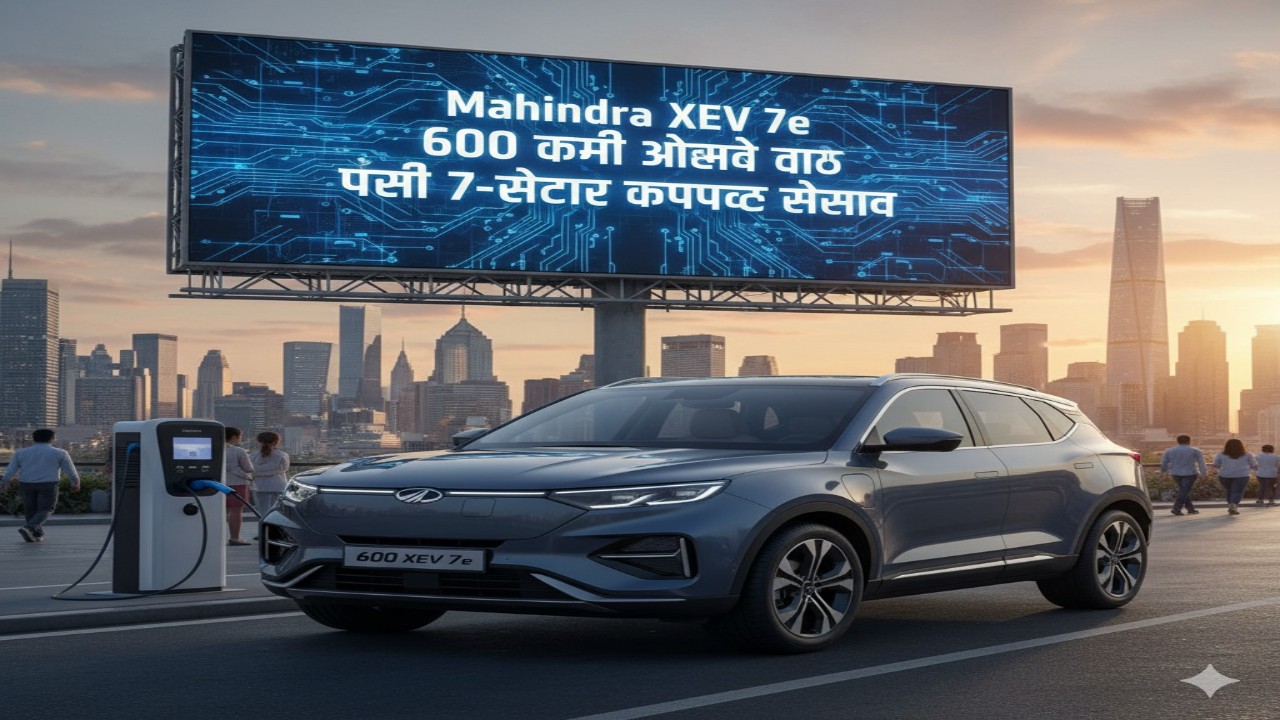 Mahindra XEV 7e : 600 किमी की उम्मीद के साथ पहली 7-सीटर घर-काम्पैट इलेक्ट्रिक एसयूवी“