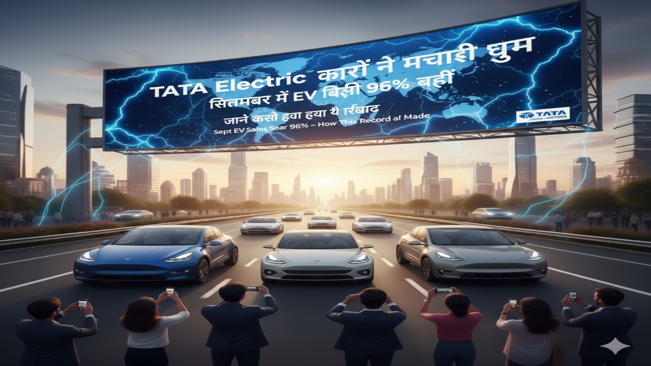 “Tata Electric कारों ने मचाई धूम: सितंबर में EV बिक्री 96% बढ़ी – जानें कैसे हुआ ये रिकॉर्ड!”