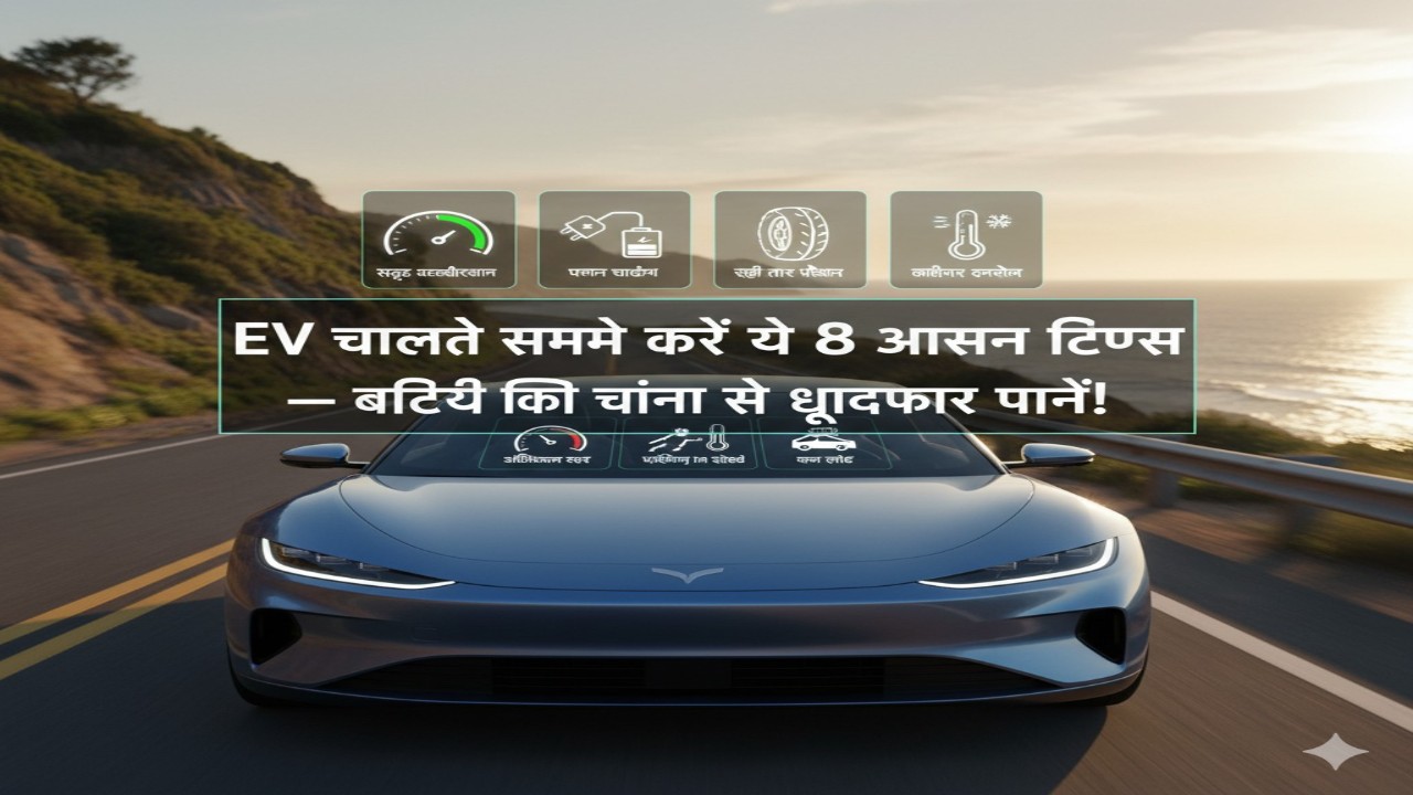 EV कार चलाते समय करें ये 8 आसान टिप्स — बैटरी की चिंता से छुटकारा पाएं!”