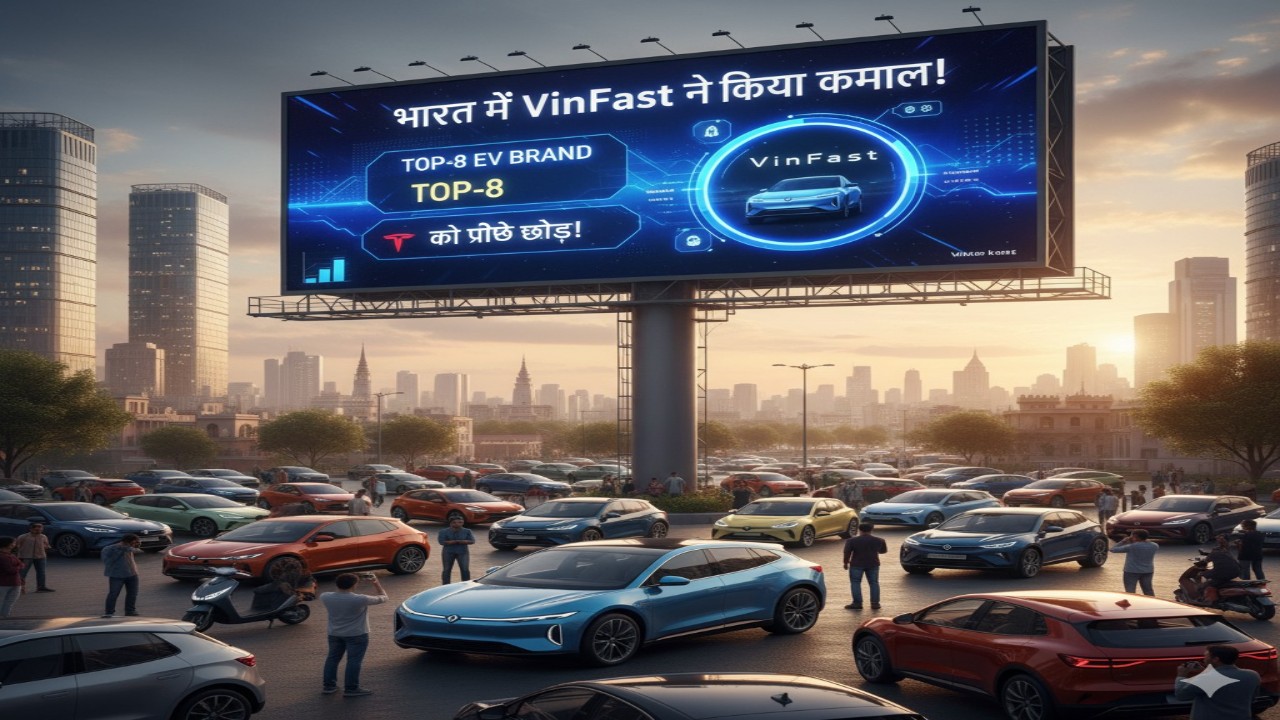 भारत में VinFast ने किया कमाल: Tesla को पीछे छोड़कर बना टॉप-8 EV ब्रांड!