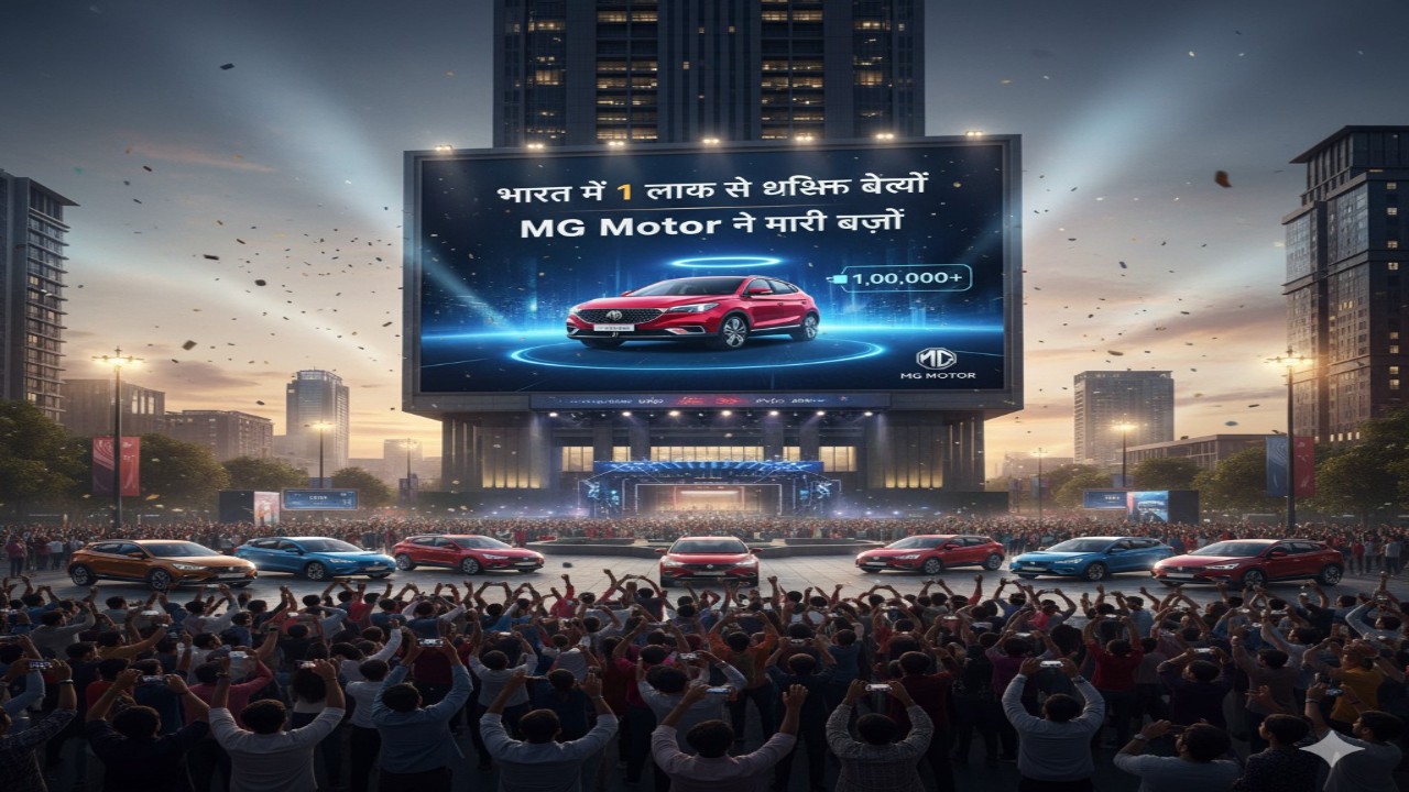भारत में 1 लाख से अधिक इलेक्ट्रिक कारें बेचीं: MG Motor ने मारी बाज़ी