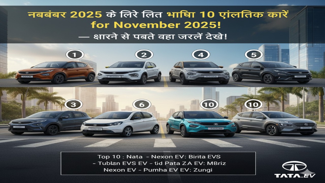 नवंबर 2025 के लिए भारत की शीर्ष 10 इलेक्ट्रिक कारें — खरीदने से पहले यह जरूर देखें!