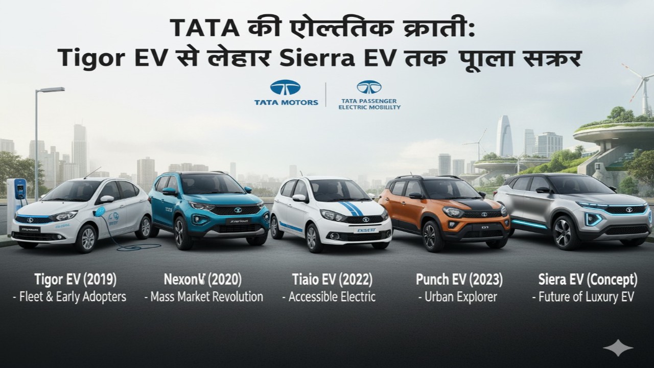 Tata की इलेक्ट्रिक क्रांति: Tigor EV से लेकर Sierra EV तक का पूरा सफर