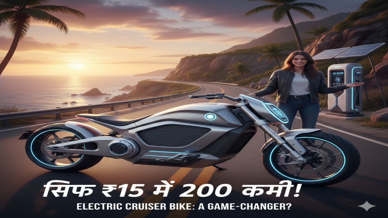 सिर्फ ₹15 में 200 किमी! क्यों है यह इलेक्ट्रिक क्रूज़र बाइक गेम-चेंजर?
