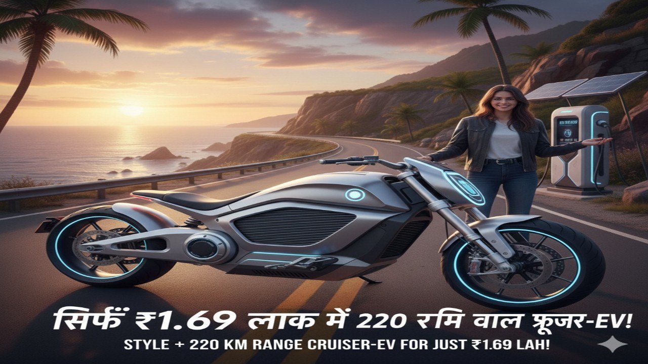 ₹1.69 लाख में मिलेगा स्टाइल + 220 किमी रेंज वाला क्रूज़र-EV!
