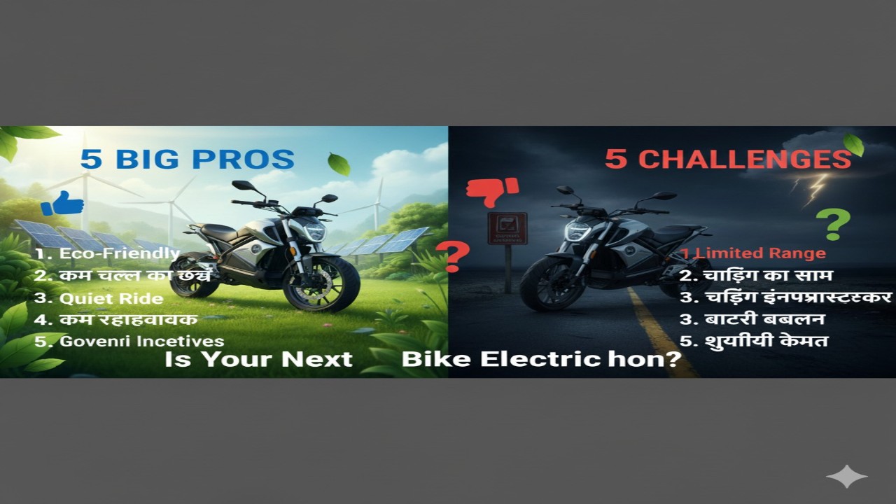 इलेक्ट्रिक बाइक लेने से पहले जानें ये 5 बड़े फायदे और 5 चुनौतियाँ – क्या आपका अगला Bike Electric होगा?