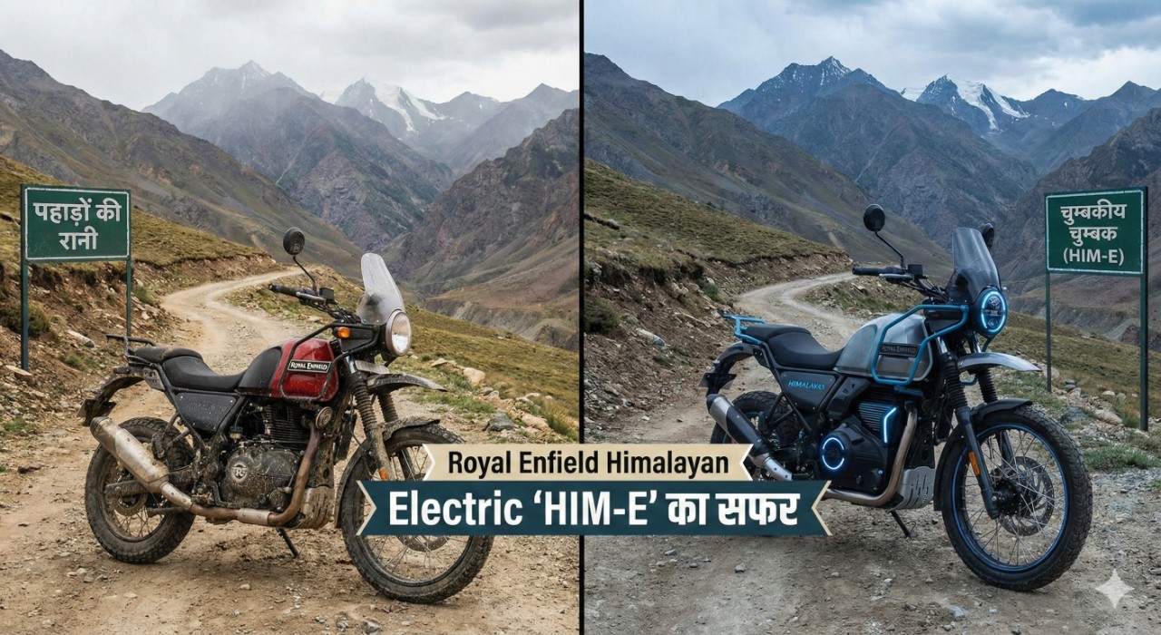 पहाड़ों की रानी से चुम्बकीय चुम्बक तक — Royal Enfield Himalayan Electric ‘HIM-E’ का सफर