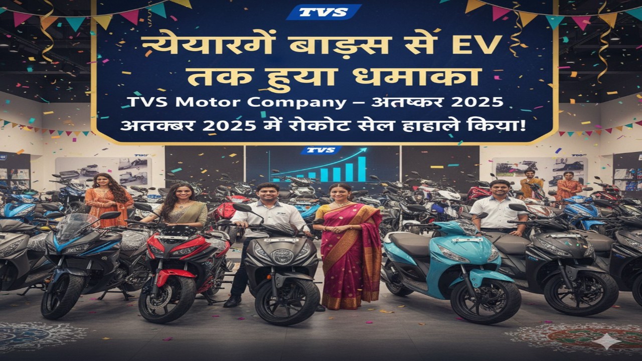 त्योहारों में बाइक्स से EV तक हुआ धमाका – TVS Motor Company ने अक्टूबर 2025 में रिकॉर्ड सेल हासिल किया!
