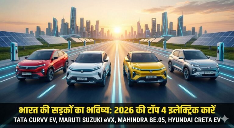 “2026 में आने वाली टॉप 4 इलेक्ट्रिक कारें जो भारत की सड़कों का भविष्य बदल देंगी”