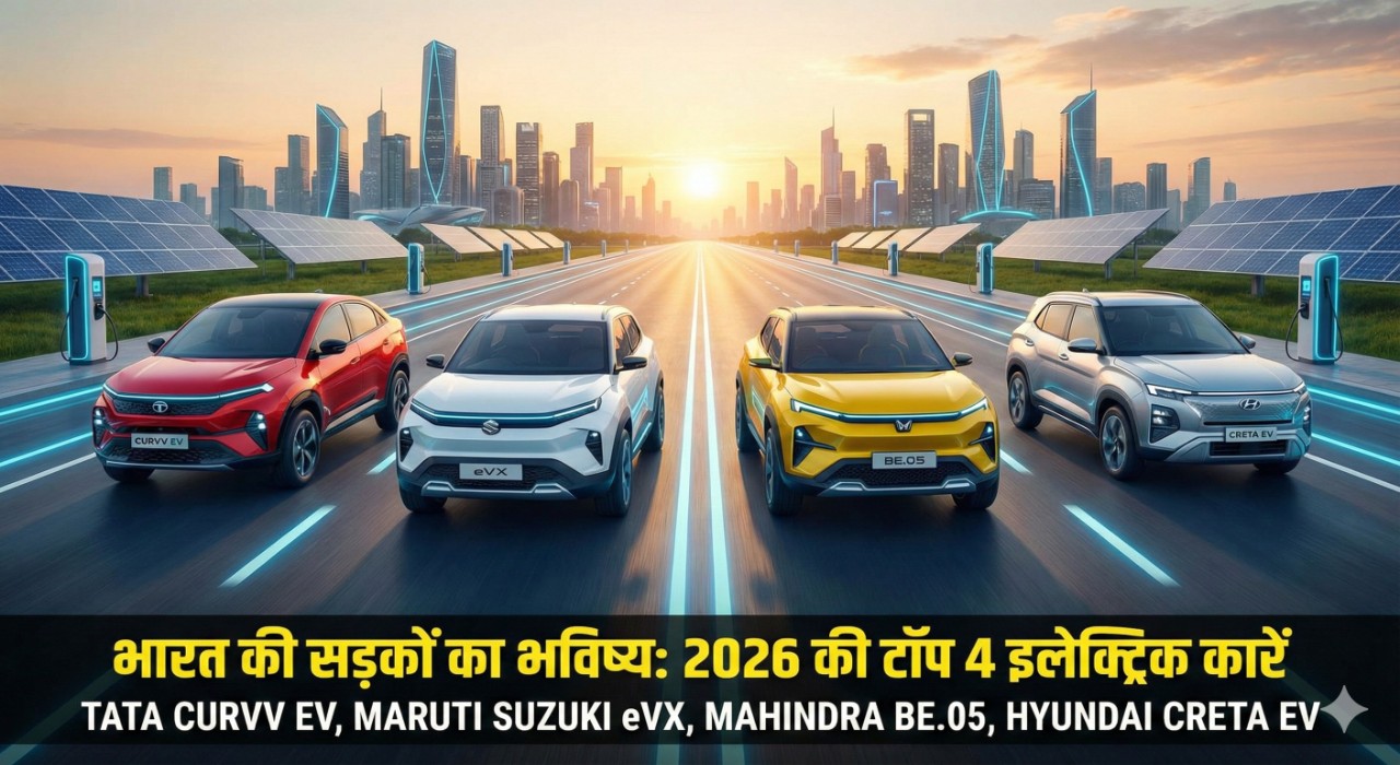 “2026 में आने वाली टॉप 4 इलेक्ट्रिक कारें जो भारत की सड़कों का भविष्य बदल देंगी”