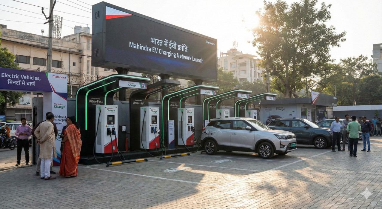 भारत में ईवी क्रांति: Mahindra ने लॉन्च किया अल्ट्रा-फास्ट EV चार्जिंग नेटवर्क — अब Electric Vehicles होंगे मिनटों में चार्ज