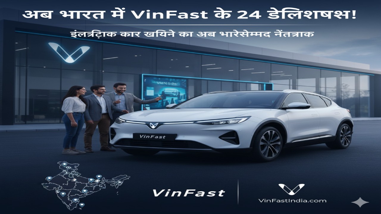 “अब भारत में VinFast के 24 डीलरशिप्स! – इलेक्ट्रिक कार खरीदने का अब भरोसेमंद नेटवर्क”