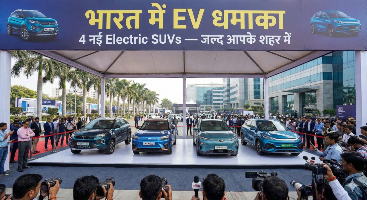 भारत में EV धमाका: 4 नई Electric SUVs — जल्द आपके शहर में, जानिए कौन-कौन सी आ रही हैं 🚗⚡
