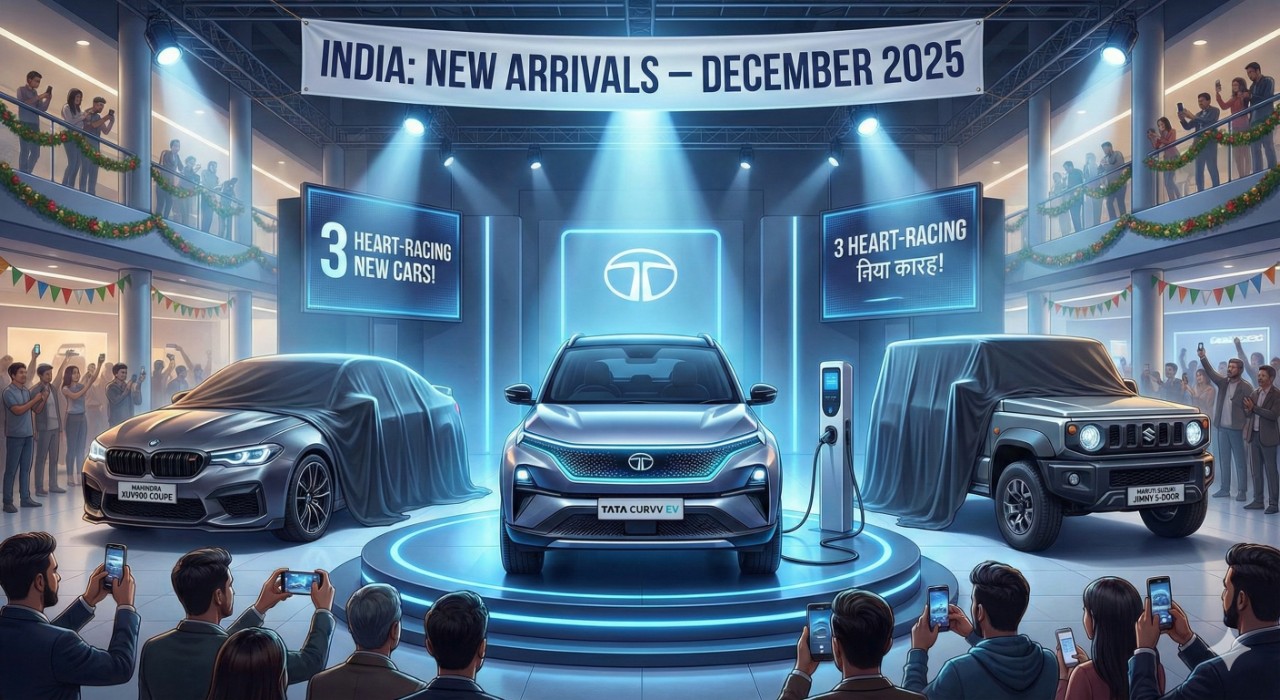 “दिसंबर 2025: भारत में आ रही हैं ये 3 धड़कन-बढ़ाने वाली नई कारें — एक है पूरी तरह EV!”